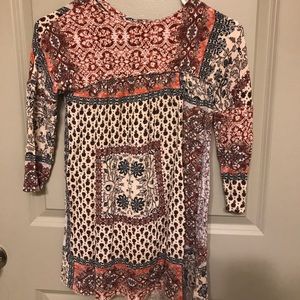 Zara red and tan girls dress/tunic